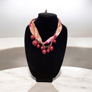 (#6) Elegant Red and Gold Women's Necklace